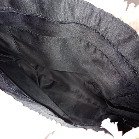 Stella & Dot Embroidered Palm Straw Fringed Tote With Rope Handles - Picture 10 of 11